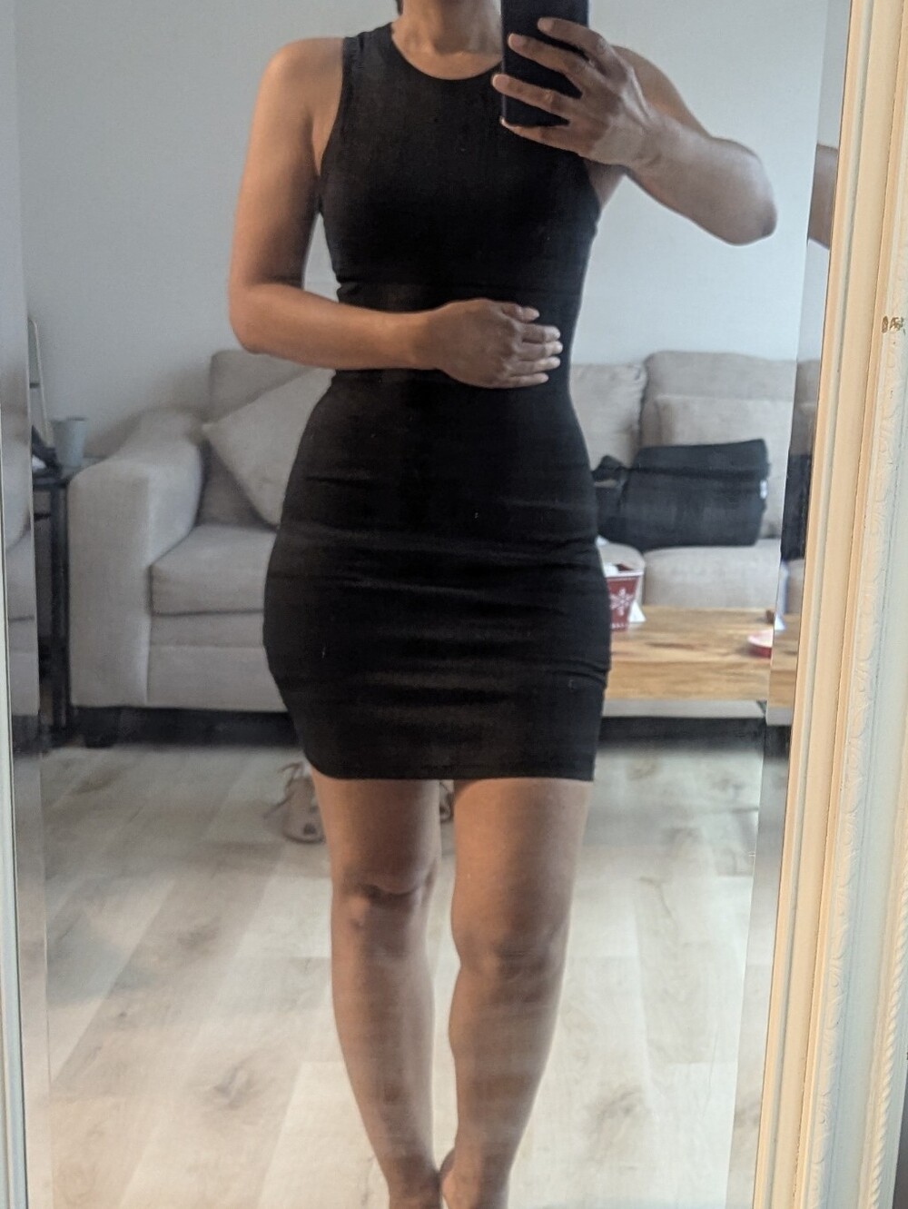 Sleek Black Bodycon Tank Dress